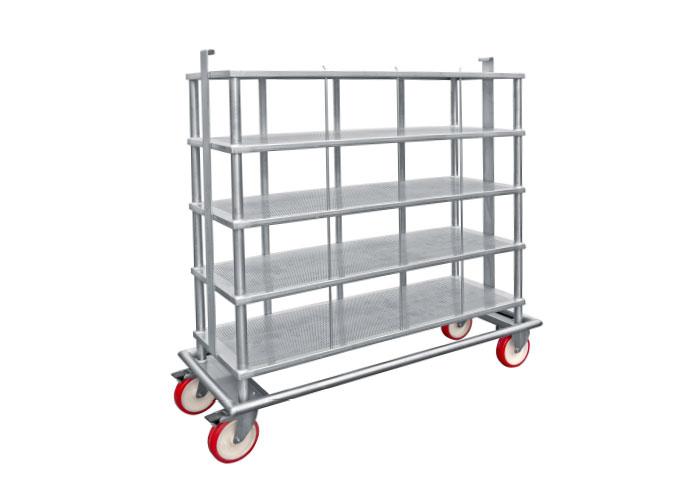 CARRELLI PER LO SPOSTAMENTO DELLA GABBIA, IN ACCIAIO INOX AISI 316L