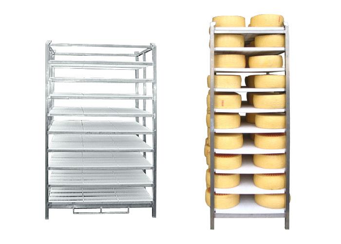 SCAFFALATURE IMPILABILI, IN ACCIAIO INOX